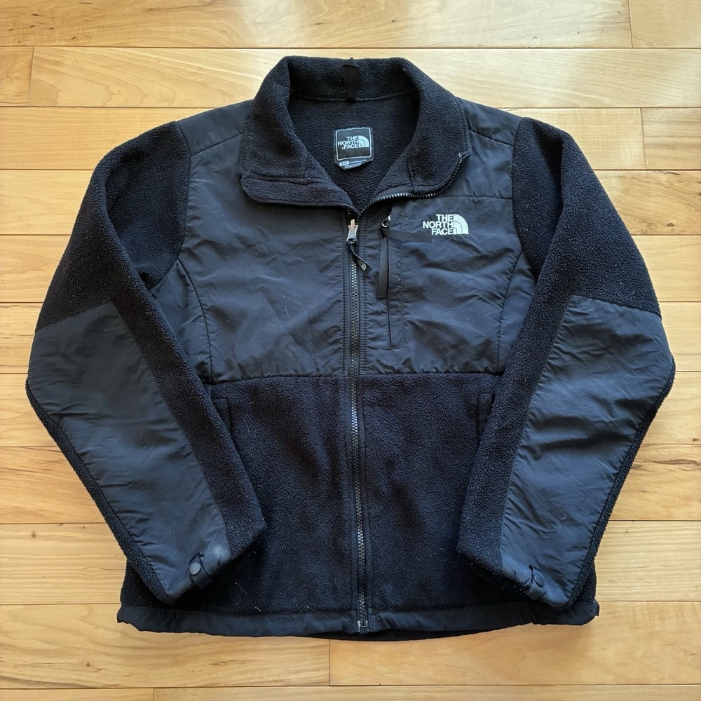 The North Face Jacket Womens Medium Black Full Zip Hiking Casual Denali Fleece